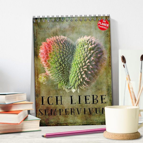 Produktbild: Ich liebe Sempervivum (Tischkalender 2026 DIN A5 hoch), CALVENDO Monatskalender