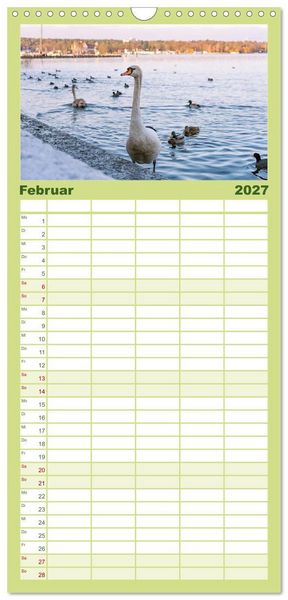 Produktbild: Familienplaner 2027 - Berlin rund ums Jahr mit 5 Spalten (Wandkalender, 21 x 45 cm) CALVENDO