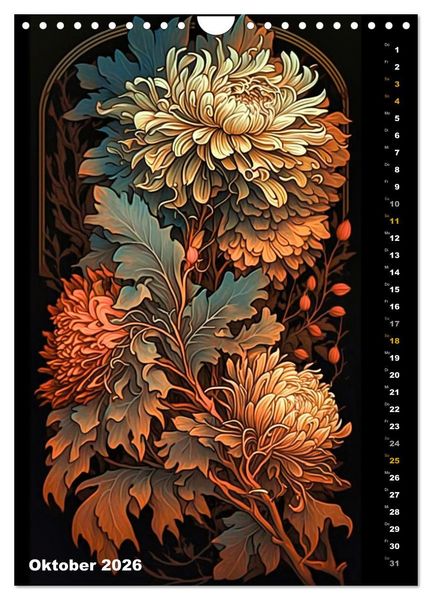 Produktbild: Jugendstil Blumen (Wandkalender 2026 DIN A4 hoch), CALVENDO Monatskalender