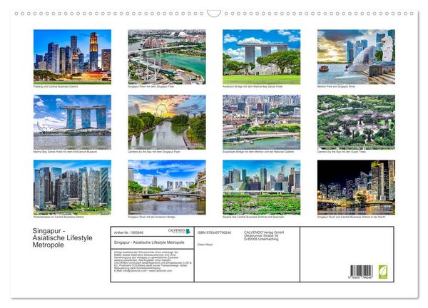 Produktbild: Singapur - Asiatische Lifestyle Metropole (Wandkalender 2026 DIN A2 quer), CALVENDO Monatskalender