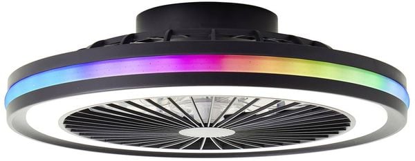Brilliant G99280/06 Palmero LED-Deckenleuchte mit Ventilator LED-Modul 40 W Schwarz