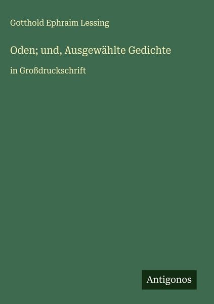 Produktbild: Oden; und, Ausgew&auml;hlte Gedichte