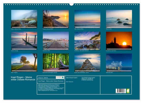 Produktbild: Insel R&uuml;gen - Meine wilde Ostsee-Romanze (Wandkalender 2026 DIN A2 quer), CALVENDO Monatskalender