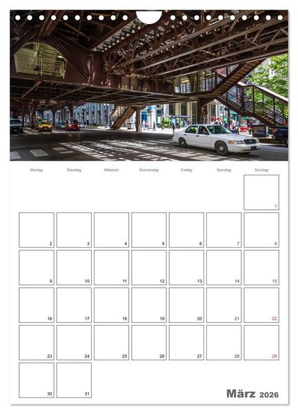 Produktbild: CHICAGO Terminplaner (Wandkalender 2026 DIN A4 hoch), CALVENDO Monatskalender