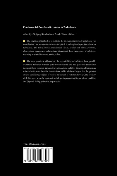 Produktbild: Fundamental Problematic Issues in Turbulence