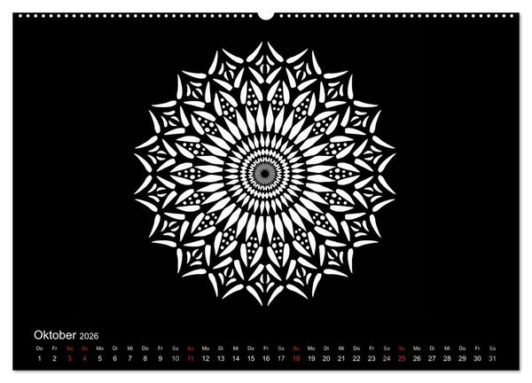Produktbild: Entspannung und Ruhe durch Mandalas (Wandkalender 2026 DIN A2 quer), CALVENDO Monatskalender