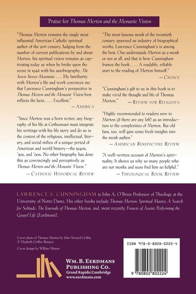 Produktbild: Thomas Merton and the Monastic Vision
