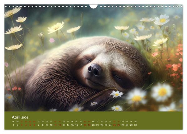 Produktbild: Der Kalender f&uuml;r echte Faultiere (Wandkalender 2026 DIN A3 quer), CALVENDO Monatskalender