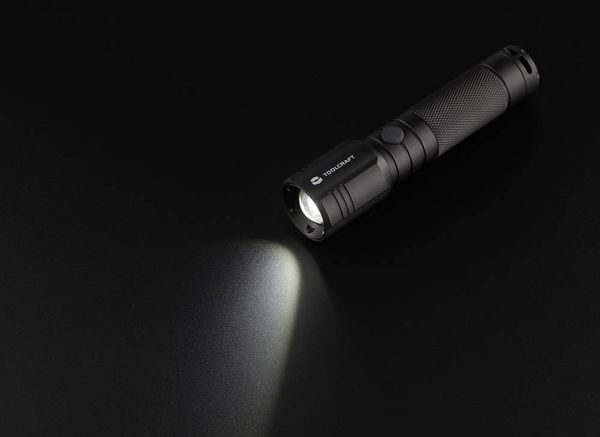 Produktbild: TOOLCRAFT TO-7838451 SMD LED Taschenlampe verstellbar batteriebetrieben 300lm 12h 121g