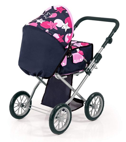Produktbild: Puppenwagen City Star Sterne blau/rosa 72,5x37x65cm