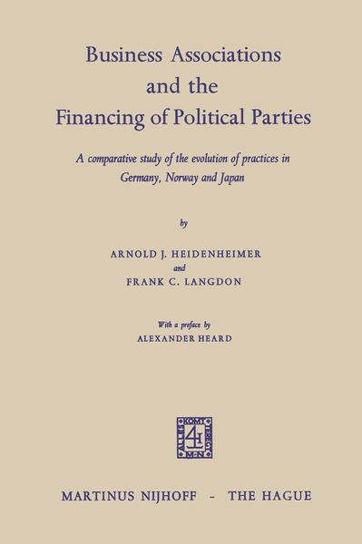 Produktbild: Business Associations and the Financing of Political Parties