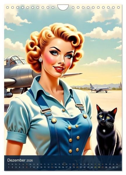 Produktbild: Fr&auml;ulein Fantasie und die schwarze Katze (Wandkalender 2026 DIN A4 hoch), CALVENDO Monatskalender