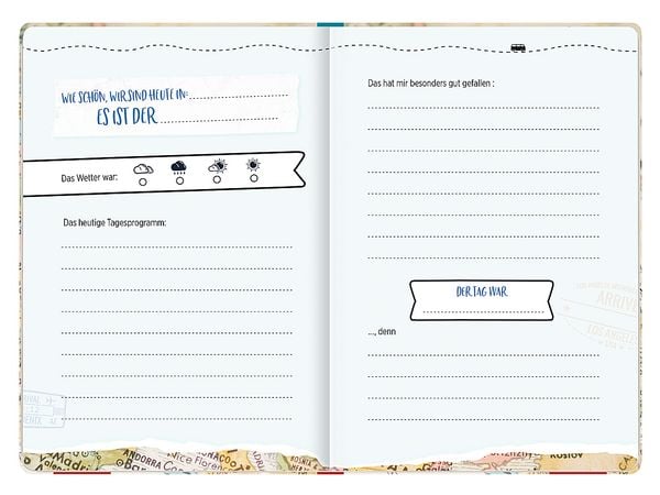 Produktbild: Reisetagebuch (Landkarte)