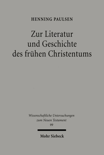 Produktbild: Zur Literatur und Geschichte des fr&uuml;hen Christentums