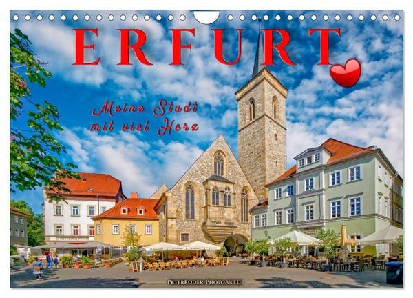 Produktbild: Erfurt - meine Stadt mit viel Herz (Wandkalender 2026 DIN A4 quer), CALVENDO Monatskalender