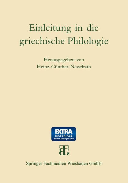 Produktbild: Einleitung in die griechische Philologie