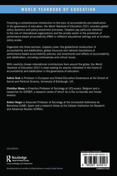 Produktbild: World Yearbook of Education 2021