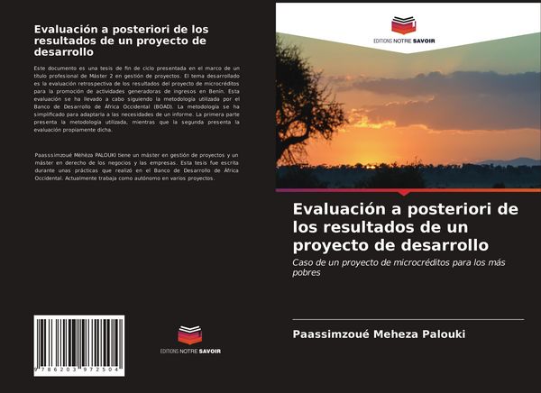 Produktbild: Evaluaci&oacute;n a posteriori de los resultados de un proyecto de desarrollo