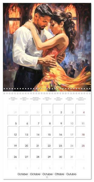 Produktbild: Danse passion (Calendrier mural carr&eacute; 2026 30x30 cm) Calendrier double avec une page pour vos prises de notes
