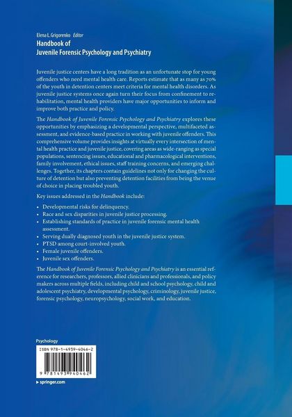 Produktbild: Handbook of Juvenile Forensic Psychology and Psychiatry