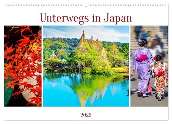 Produktbild: Unterwegs in Japan (Wandkalender 2026 DIN A2 quer), CALVENDO Monatskalender