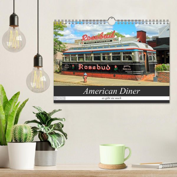 Produktbild: American Diner - es gibt sie noch (Wandkalender 2026 DIN A4 quer), CALVENDO Monatskalender