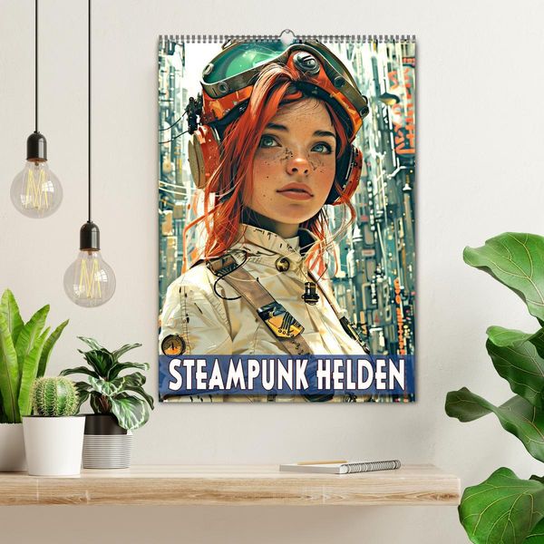 Produktbild: Steampunk Helden (Wandkalender 2026 DIN A2 hoch), CALVENDO Monatskalender
