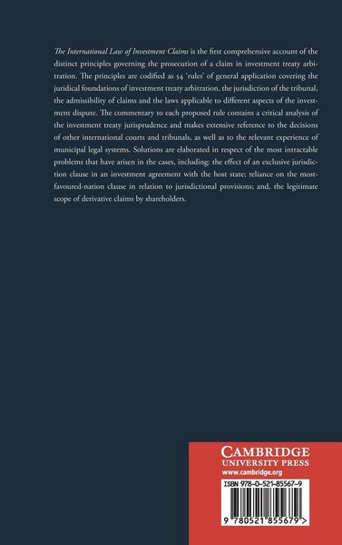 Produktbild: The International Law of Investment Claims