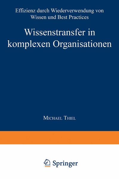 Produktbild: Wissenstransfer in komplexen Organisationen