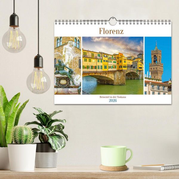 Produktbild: Florenz - Reiseziel in der Toskana (Wandkalender 2026 DIN A4 quer), CALVENDO Monatskalender