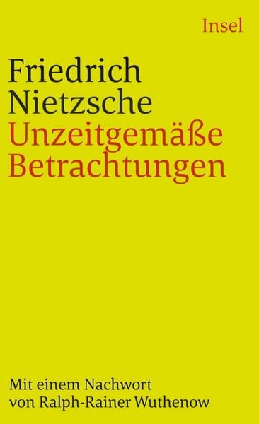 Produktbild: Unzeitgem&auml;&szlig;e Betrachtungen