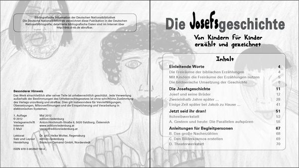 Produktbild: Die Josefsgeschichte - Von Kindern f&uuml;r Kinder erz&auml;hlt und gezeichnet. Mit Anleitungen f&uuml;r eine kreative Schreib- und Theaterwerkstatt
