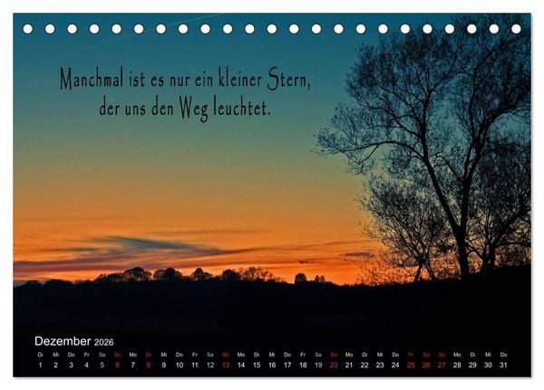 Produktbild: wundersch&ouml;ne Lichtmomente (Tischkalender 2026 DIN A5 quer), CALVENDO Monatskalender