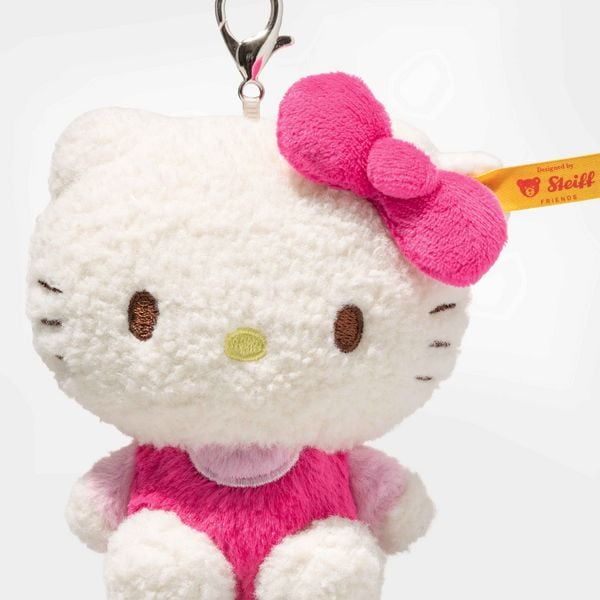 Produktbild: Steiff 024818 - Hello Kitty Anh&auml;nger, wei&szlig;/pink, Pl&uuml;sch, 10 cm