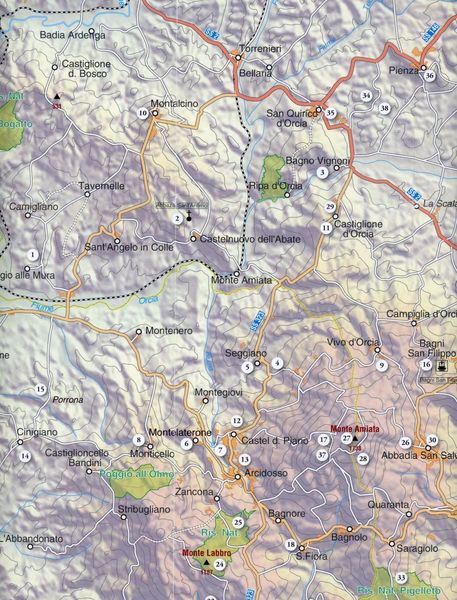 Produktbild: Carta turistica della Val d'Orcia