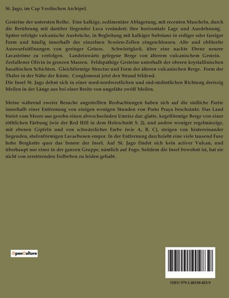 Produktbild: Geologische Beobachtungen &uuml;ber die Vulcanischen Inseln mit kurzen Bemerkungen &uuml;ber die Geologie von Australien und dem Cap der guten Hoffnung