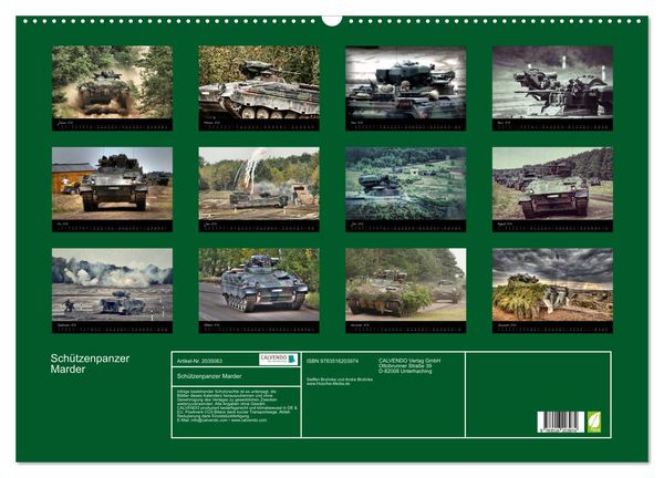 Produktbild: Sch&uuml;tzenpanzer Marder (Wandkalender 2026 DIN A2 quer), CALVENDO Monatskalender
