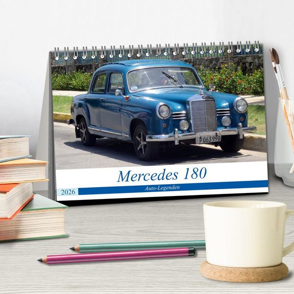 Produktbild: Auto-Legenden - Mercedes 180 (Tischkalender 2026 DIN A5 quer), CALVENDO Monatskalender
