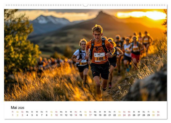 Produktbild: Trailrunning Power (Wandkalender 2026 DIN A2 quer), CALVENDO Monatskalender