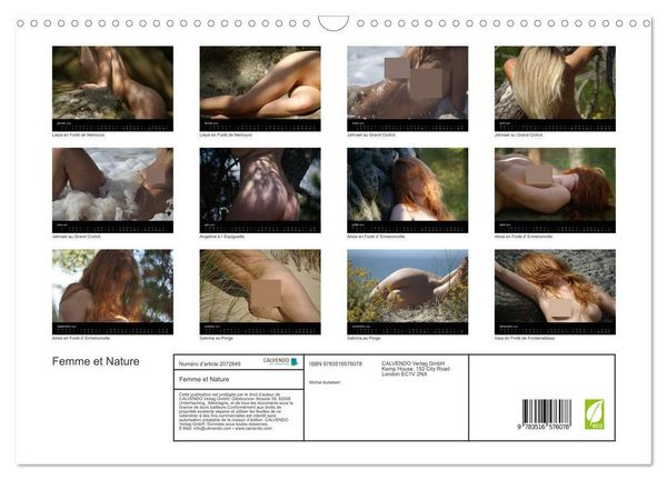 Produktbild: Femme et Nature (Calendrier mural 2026 DIN A3 vertical), CALVENDO calendrier mensuel