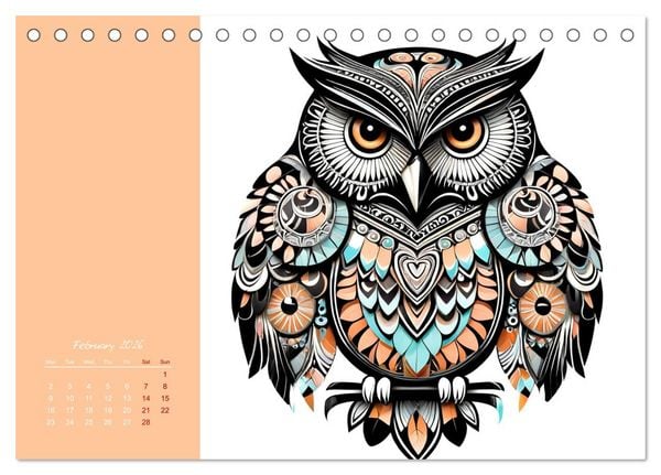 Produktbild: Tribal animals (Desk Calendar 2026 DIN A5 landscape), CALVENDO 12 Month DeskCalendar