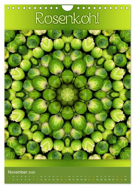 Produktbild: Kulinarische Mandalas (Wandkalender 2026 DIN A4 hoch), CALVENDO Monatskalender