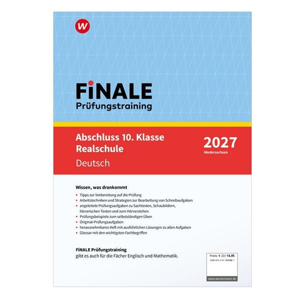 Produktbild: FiNALE Pr&uuml;fungstraining Abschluss 10. Klasse Realschule Niedersachsen