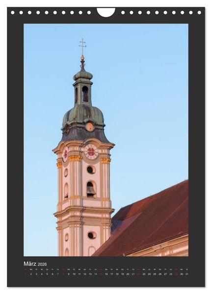 Produktbild: Kircht&uuml;rme im Landkreis F&uuml;rstenfeldbruck (Wandkalender 2026 DIN A4 hoch), CALVENDO Monatskalender