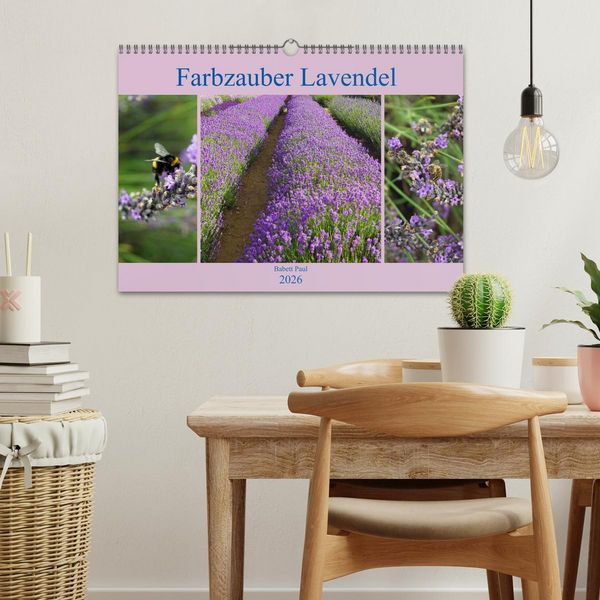 Produktbild: Farbzauber Lavendel (Wandkalender 2026 DIN A3 quer), CALVENDO Monatskalender