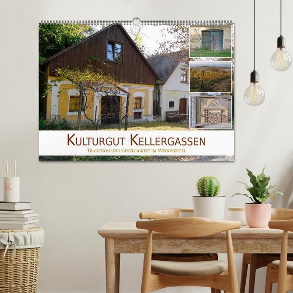 Produktbild: Kulturgut Kellergassen - Tradition und Geselligkeit im Weinviertel (Wandkalender 2026 DIN A2 quer), CALVENDO Monatskalender