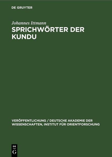 Produktbild: Sprichw&ouml;rter der Kundu