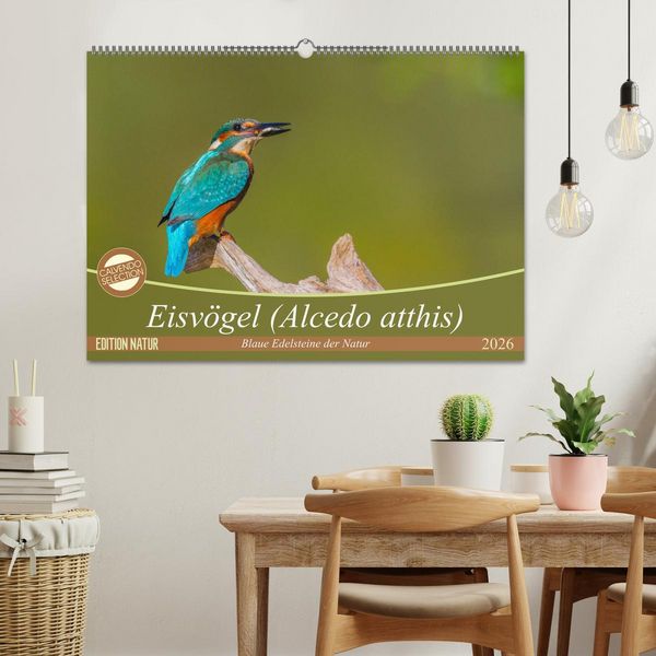 Produktbild: Eisv&ouml;gel (Alcedo atthis) - Edelsteine der Natur (Wandkalender 2026 DIN A2 quer), CALVENDO Monatskalender