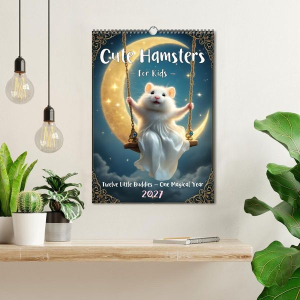 Produktbild: Cute Hamsters - For Kids - (Wall Calendar 2027 DIN A3 portrait), CALVENDO 12 Month Wall Calendar