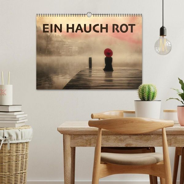 Produktbild: EIN HAUCH ROT (Wandkalender 2027 DIN A3 quer), CALVENDO Monatskalender